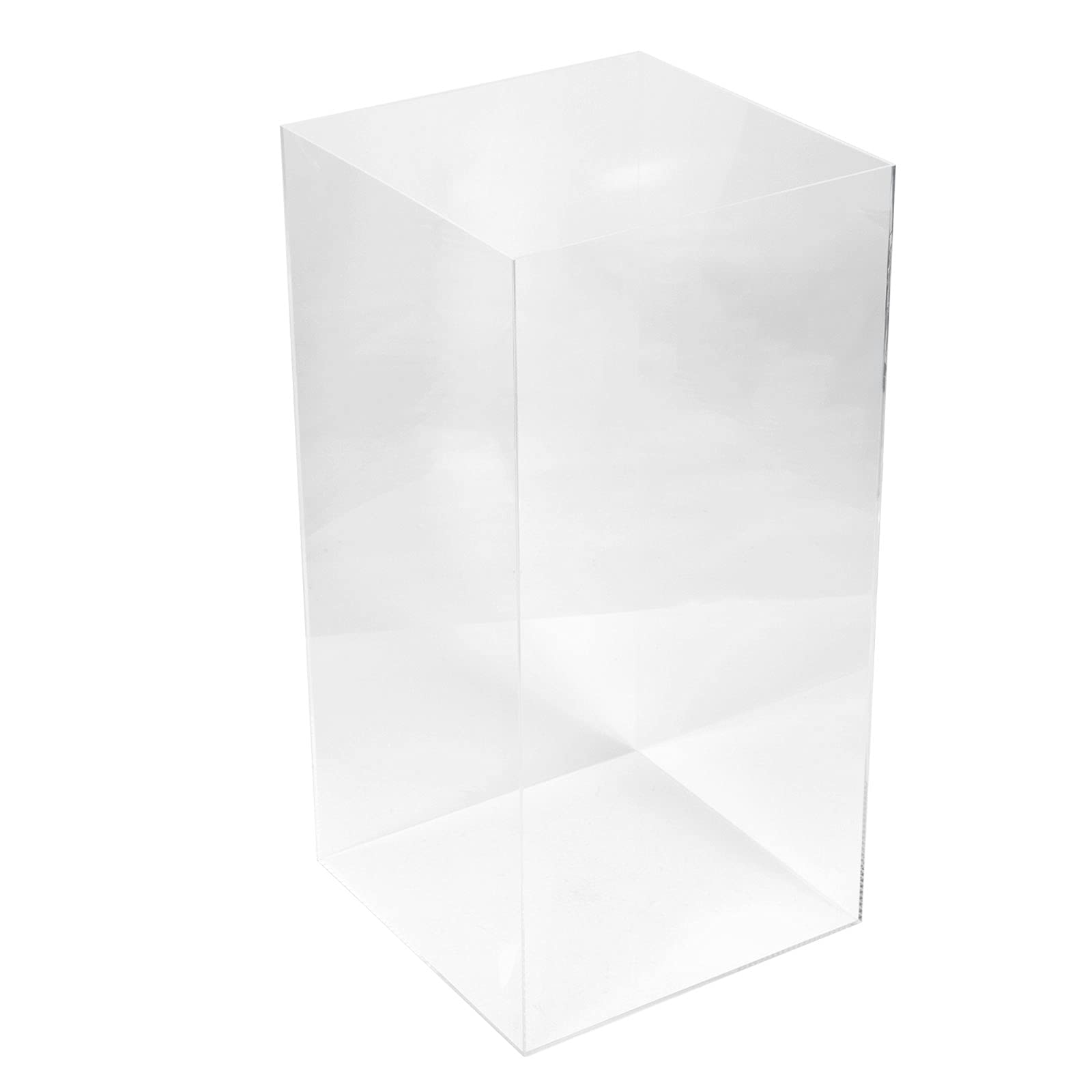 26.62”x11.81”x11.81” Clear Acrylic Display Case - Jewelry Showcase, Figure Stand, Art Pedestal & Collectible Riser for Home Decor, Retail Stores & Museum Displays