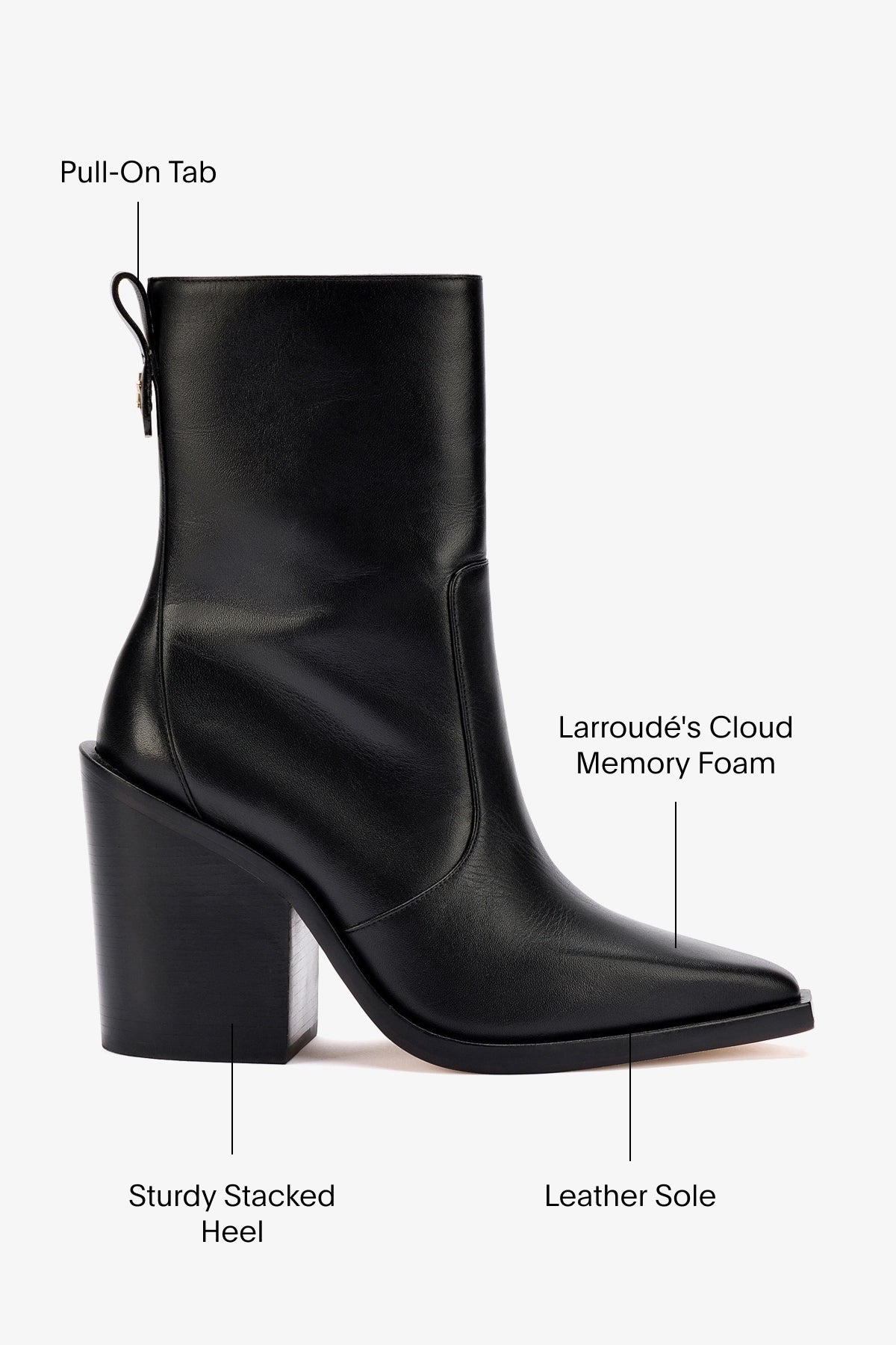 Black Leather James Boots for Men - Stylish & Durable Ankle Boots for Casual Wear, Work & Outdoor Adventures