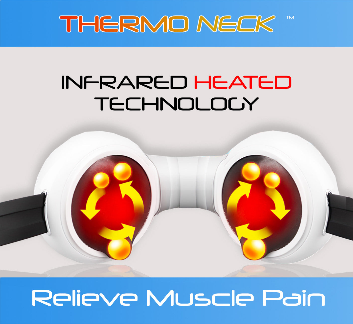 Therapeutic Infrared Neck Massager for Pain Relief - Portable Heating Pad for Shoulder & Back Pain - Perfect for Home, Office & Travel Use