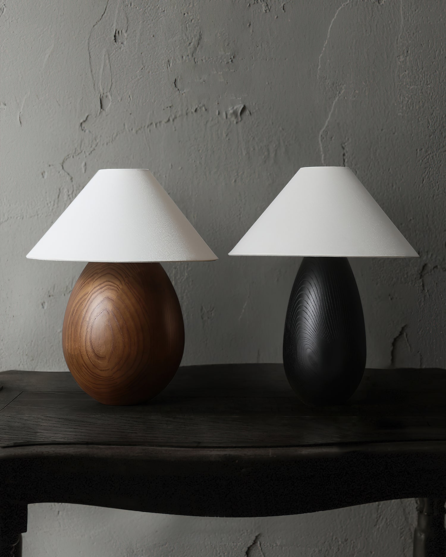Rustic Mountain Wood Table Lamp - Handcrafted Natural Wood Nightstand Light for Bedroom, Living Room, and Office Decor - Perfect for Cozy Reading Nook or Farmhouse Style Home