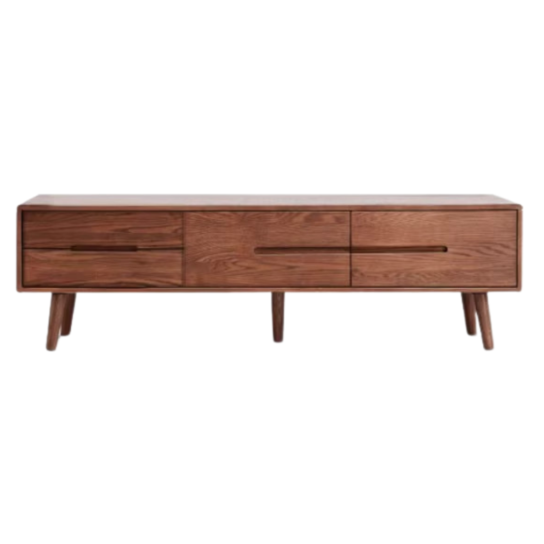 Solid Oak Wood TV Stand - Small Size with Multiple Style Options - Perfect for Living Room, Bedroom & Home Theater Setup
