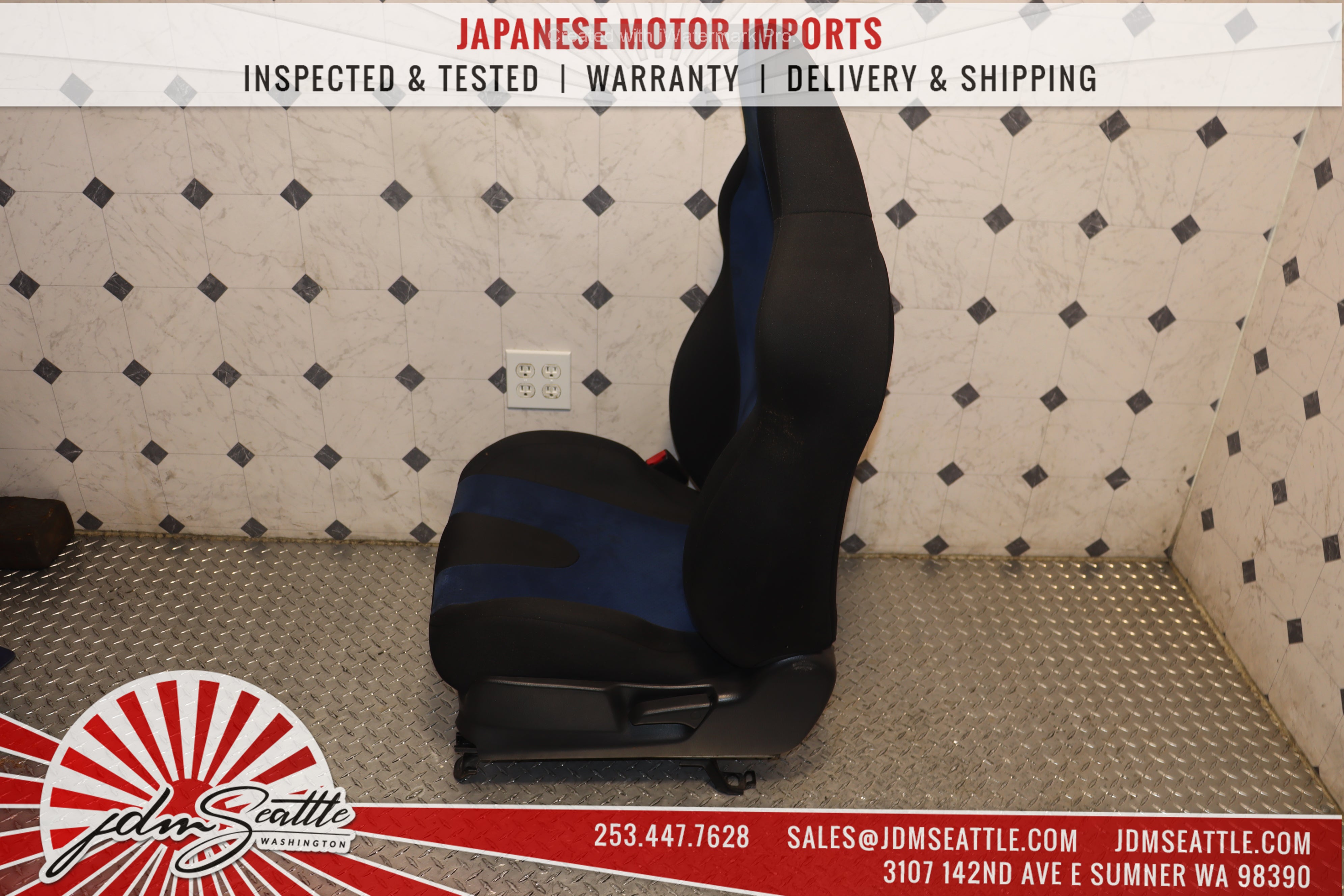 2002-2007 Subaru Impreza WRX STI GDB Complete Blue Front & Rear Seats - JDM Performance Upgrade for Racing & Street Use
