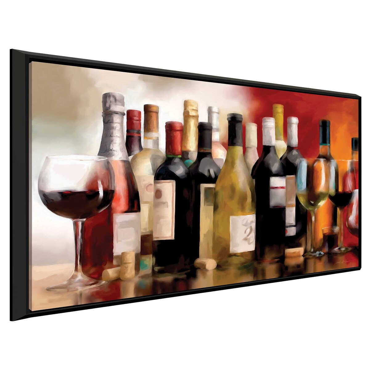Wine Art Print by Carol Robinson - Floating Canvas Wall Decor for Home, Office & Kitchen | Perfect for Wine Lovers & Entertaining