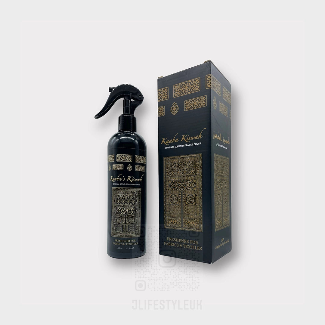 Premium Kaaba Kiswah Inspired Room Spray - Luxurious Arabian Fragrance for Home & Office - Perfect for Relaxation, Meditation & Spiritual Ambiance