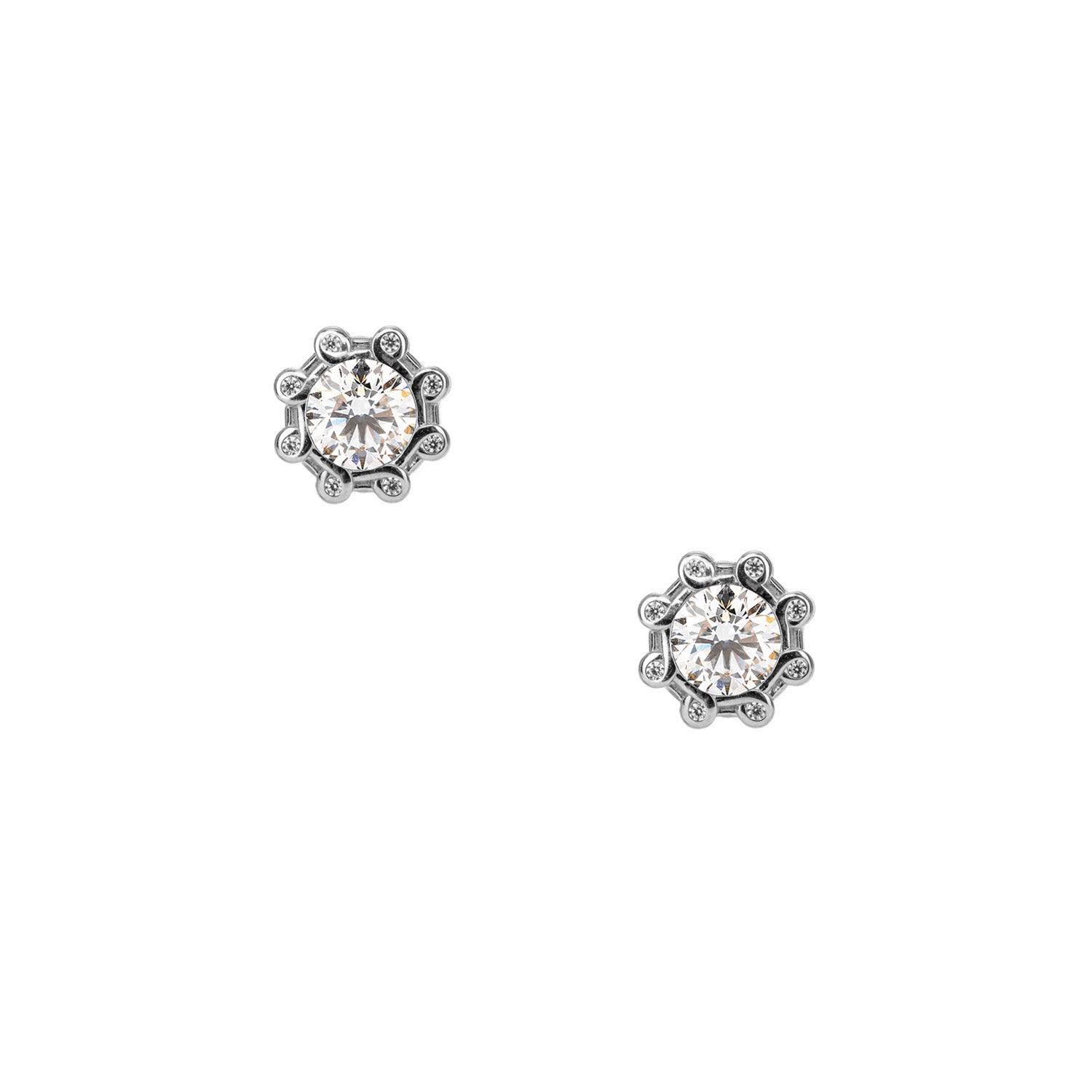 14K White Gold Celestial Stud Earrings with 0.7ct Certified Lab-Grown Diamonds - Elegant Gift for Women, Perfect for Weddings, Anniversaries & Special Occasions
