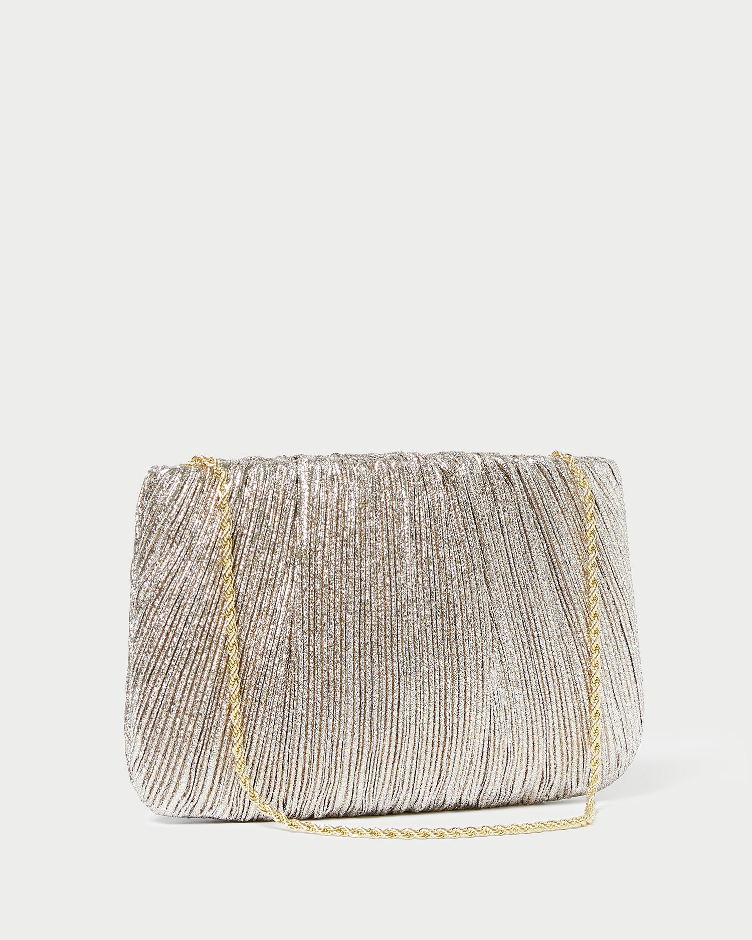 Brit Champagne Flat Pleated Clutch Bag for Women - Elegant Evening Party Wedding Clutch Purse - Perfect for Date Night, Prom & Special Occasions