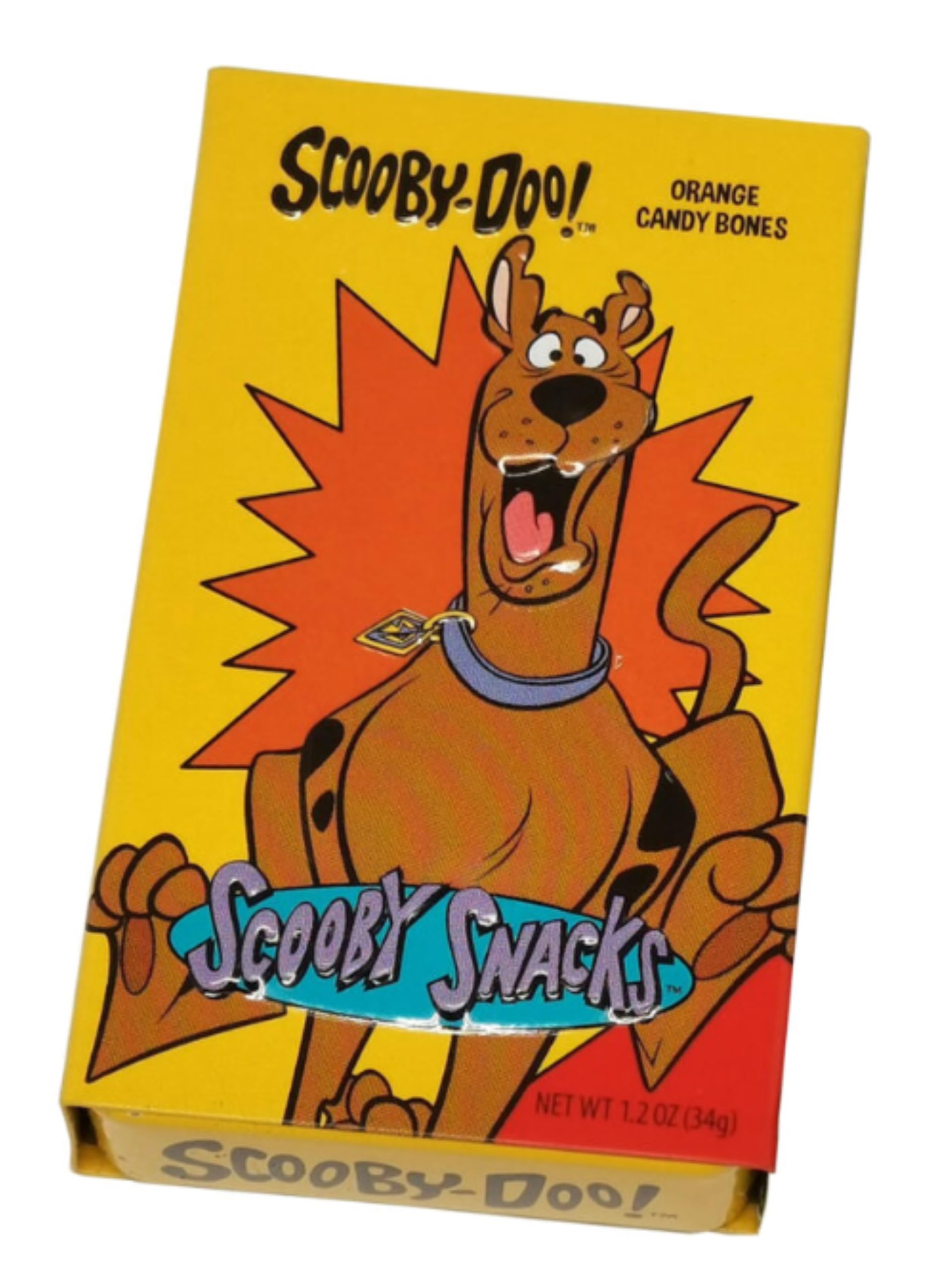 Scooby-Doo Scooby Snacks Orange Flavored Candy - Collectible Slider Tin with Bone-Shaped Treats | Fun Halloween Party Favors & Nostalgic TV Show Snacks for Kids & Fans