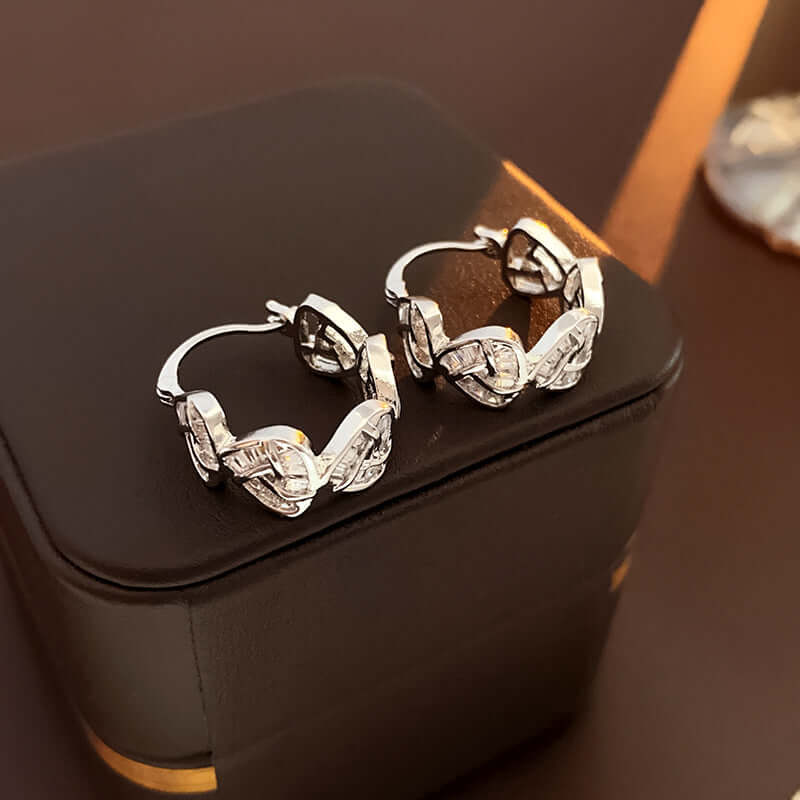 Sterling Silver Trillion Cut Hoop Earrings for Women - Dainty & Elegant Jewelry Gift - Perfect for Everyday Wear, Parties & Special Occasions | HE17023