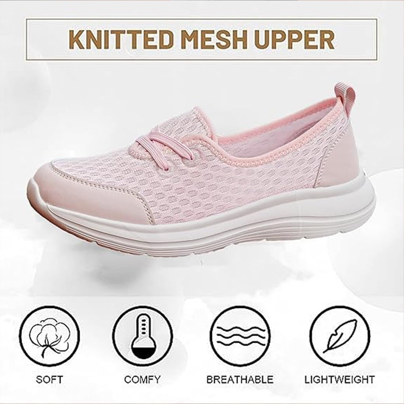 Women's Orthopedic Walking Shoes with Arch Support - Soft Sole Mesh Comfort Shoes for Women - Best for Plantar Fasciitis, Flat Feet & All-Day Comfort - Perfect for Work, Travel & Daily Walking