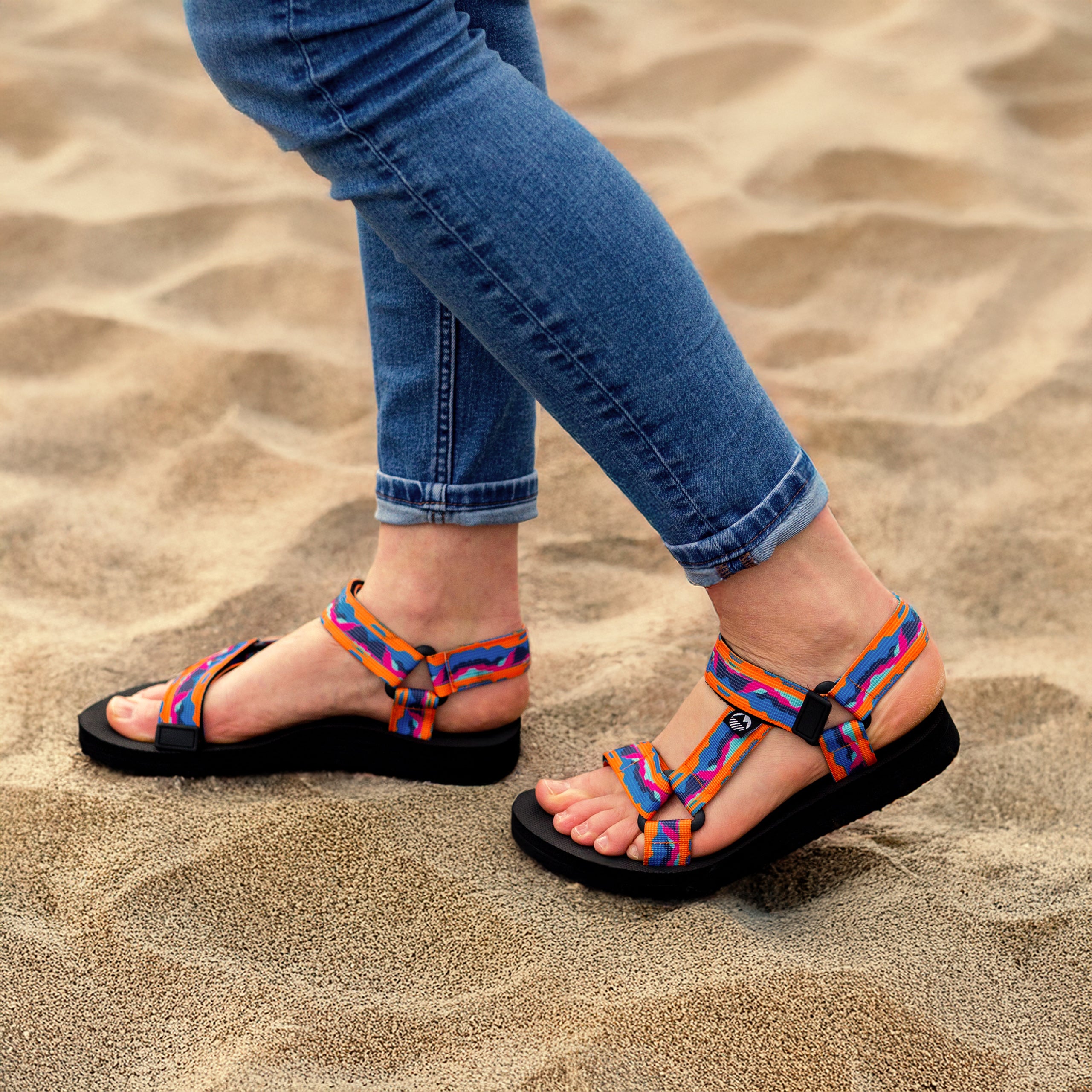 Women's Adjustable Comfort Sandals - Breathable & Lightweight for Summer Walking, Beach, and Travel