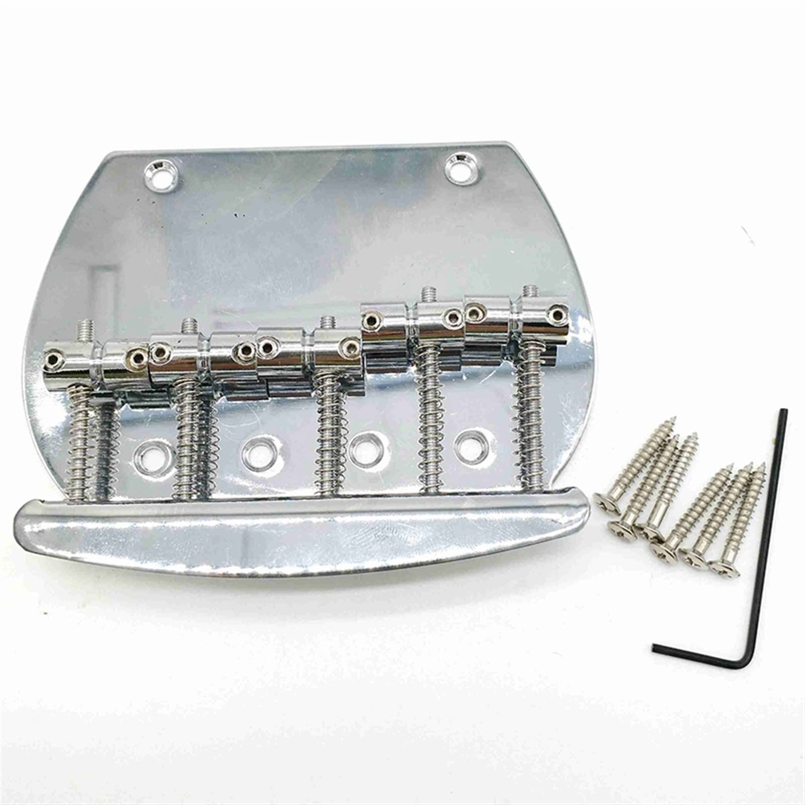 5 Strings Semi-Circular Guitar Bass Bridge - Fixed Tailpiece Saddle for Electric Guitar Parts | Perfect for DIY Guitar Repair & Replacement