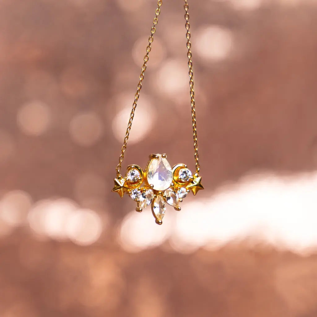 Chloe Necklace for Women - Elegant Gold Plated Pendant Jewelry Gift for Her | Perfect for Valentine's Day, Anniversary & Special Occasions