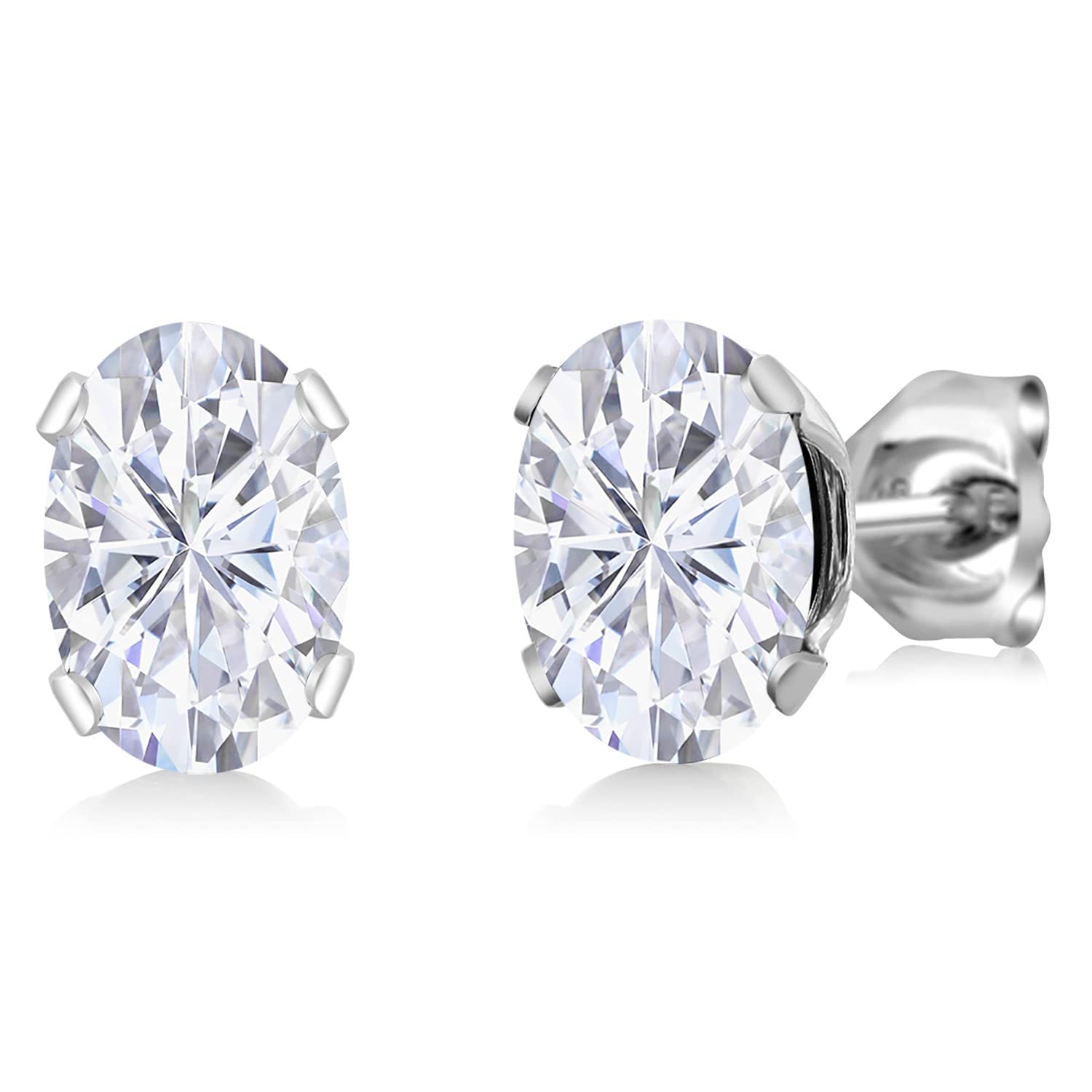 Gem Stone King 7X5MM Oval Birthstone Stud Earrings for Women & Men | 925 Sterling Silver Fine Jewelry | Perfect Gift for Mom, Wife, Her | Anniversary, Birthday, Valentine's Day Gift Idea