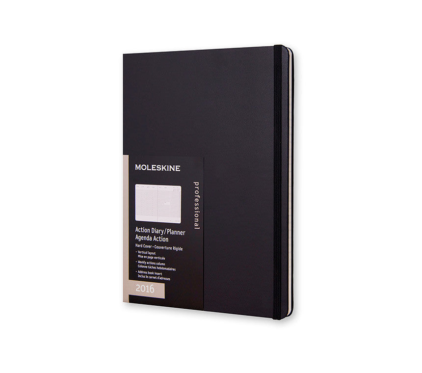 Moleskine Action Weekly Planner 2024 - 12 Month Hard Cover Notebook for Productivity & Time Management - Perfect for Work, School, and Personal Organization