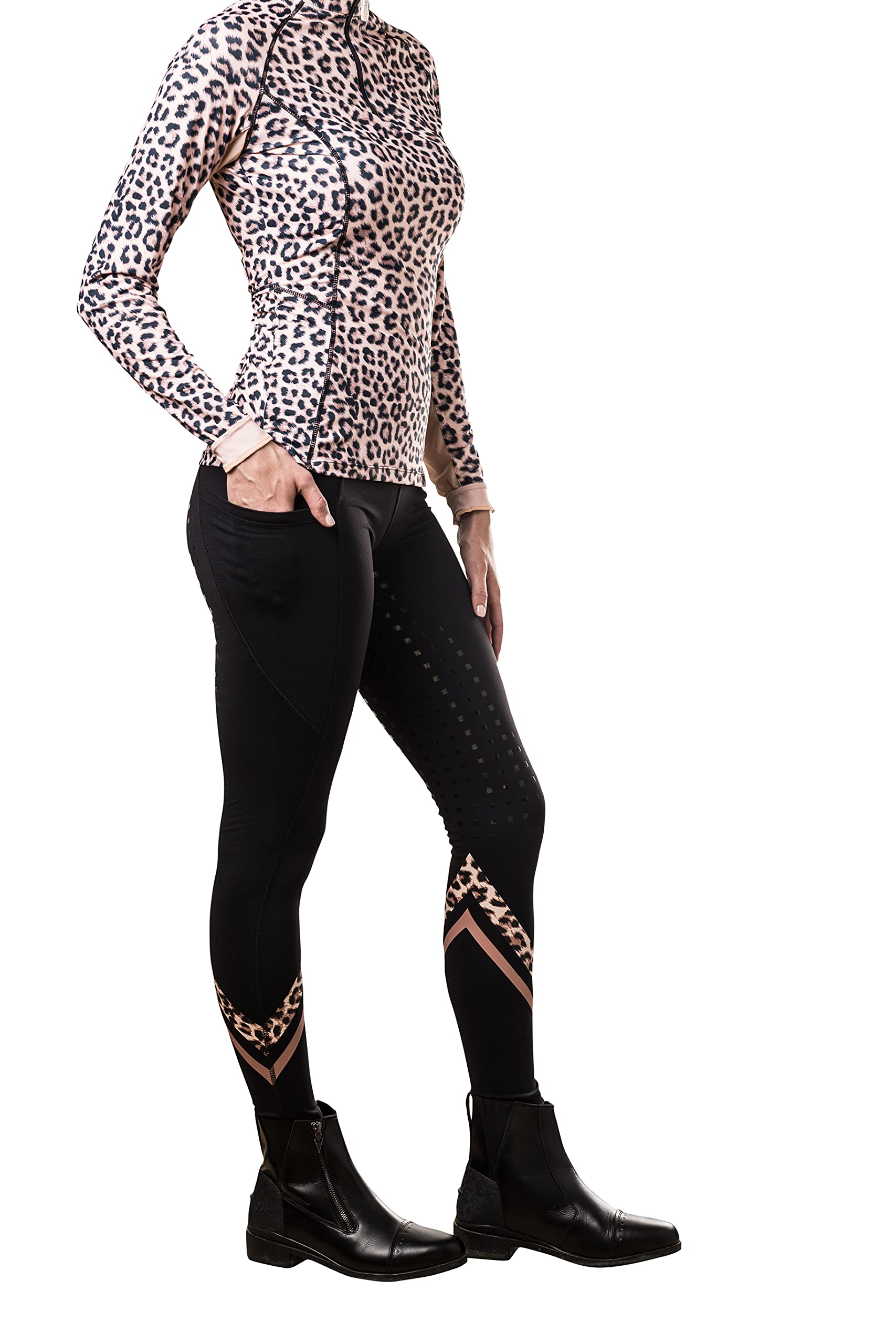 Kastel Denmark Full Seat Riding Tights - Women's Equestrian Leggings with Side Pockets for Horseback Riding, Yoga & Fitness | Breathable & Stretchy Workout Pants for Active Lifestyles