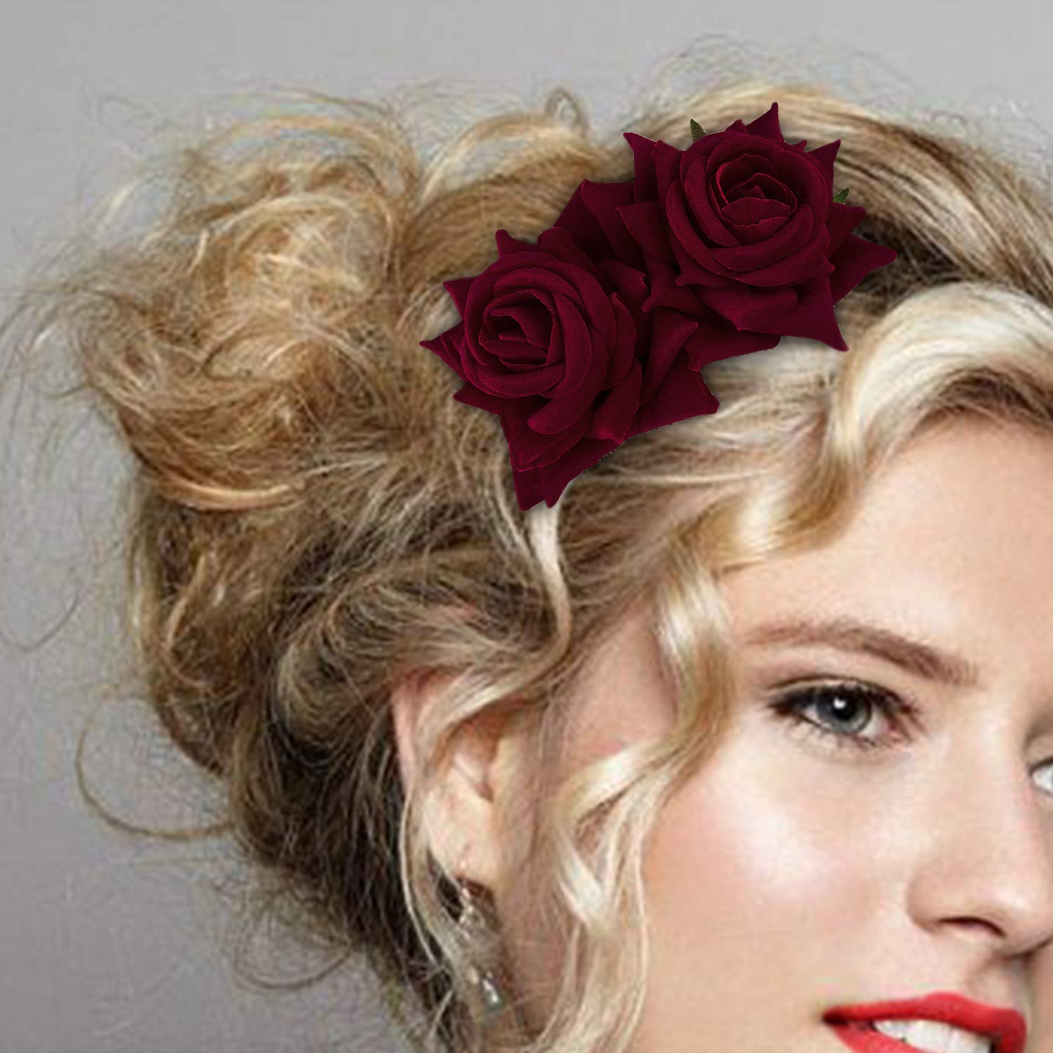 Bridal Hair Combs - Rose Flower Wedding Accessories for Brides & Dancers