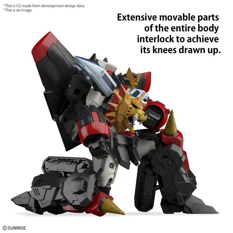 Bandai 1/144 RG The King of Braves GaoGaiGar Plastic Model Kit - High Grade Action Figure for Anime Collectors & Gundam Fans - Perfect for Display, Gift Giving & DIY Building Projects