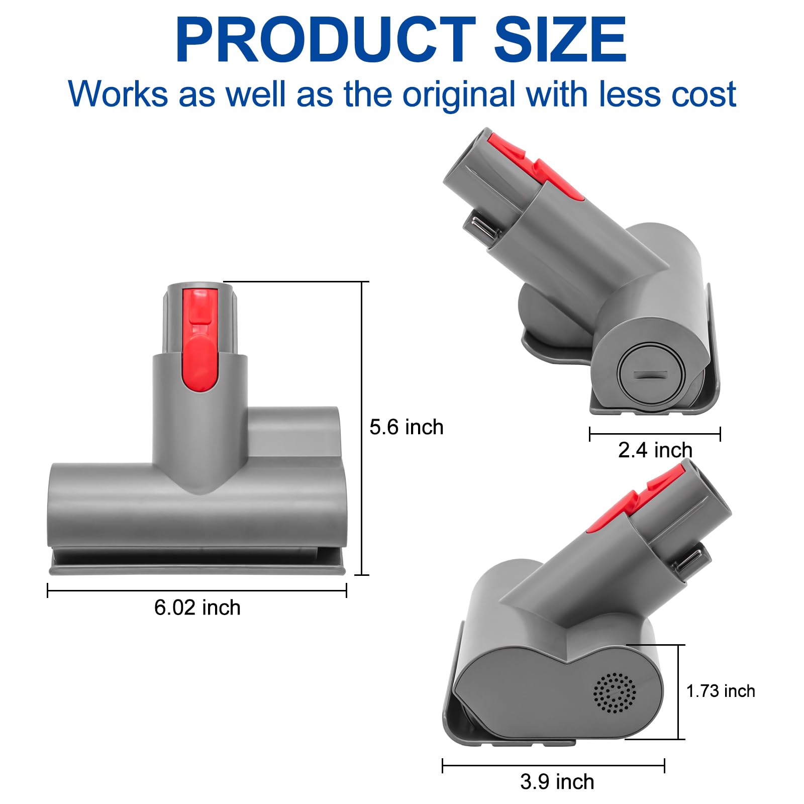 Dyson V7 V8 V10 V11 V15 Stick Vacuum Cleaner Mini Motorized Vacuum Attachment - Quick Release Couch Mattress Upholstery Tool Head Replacement for Pet Hair & Deep Cleaning - Perfect for Sofas, Cars, and Stairs