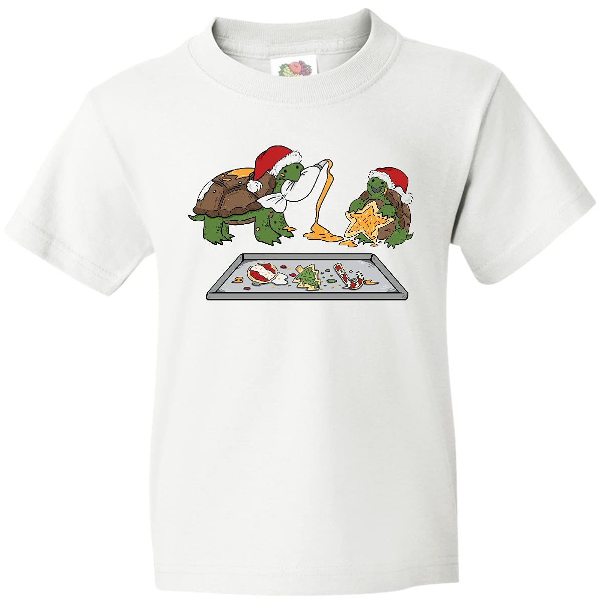 Inktastic Cute Turtles Baking Christmas Cookies Youth T-Shirt - Fun Holiday Graphic Tee for Kids & Teens - Perfect for Christmas Parties, Family Gatherings & Festive Celebrations