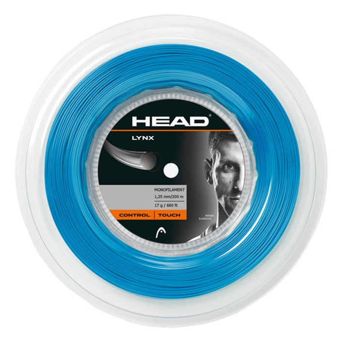 Head Lynx 17/1.25 Tennis String Reel - Blue Polyester String for Tennis Rackets | Perfect for Competitive Play & Stringing Machines