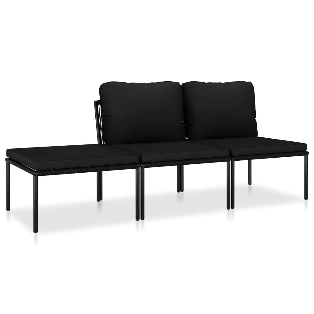 3-Piece Outdoor Patio Furniture Set - Steel Frame Conversation Sofa Lounge Set with Cushions for Backyard, Porch, Garden, Poolside & Balcony - Perfect for Relaxing, Entertaining & Outdoor Gatherings