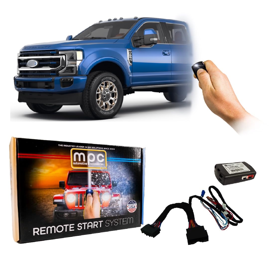 MPC Plug N Play Remote Starter Kit for 2020-2022 Ford F-250 Super Duty (Gas Models) | Key Start | Silent Mode | Lock/Unlock Functions | OEM Key Fob Activated with T-Harness | Easy Installation for Cold Weather & Secure Remote Vehicle Access