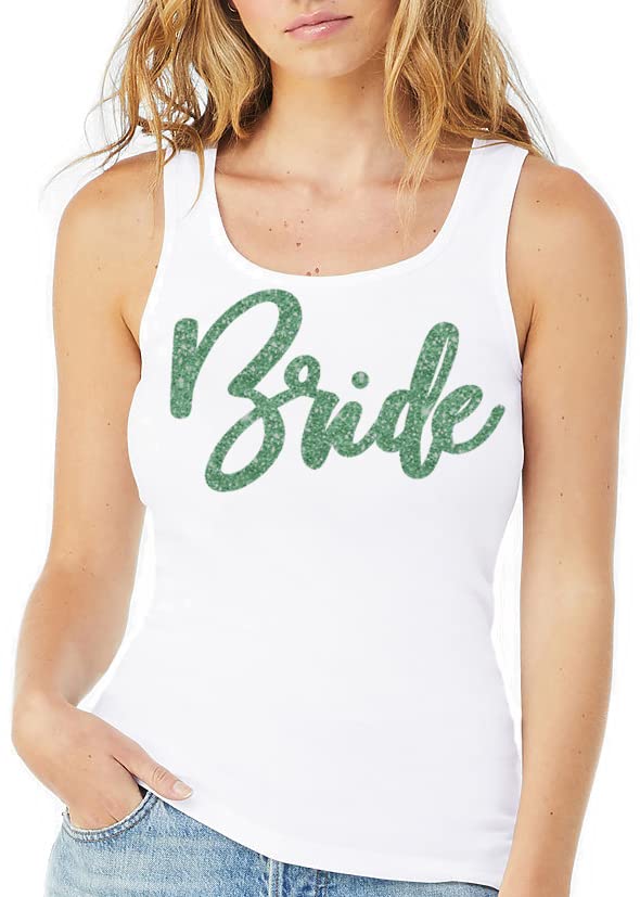 Sparkly Rhinestone Sash Tops for Brides & Bridal Party - Bride, Bridesmaid, Maid of Honor & Bachelorette Squad Tank Tops | Perfect for Wedding Showers, Bachelorette Parties & Bridal Events