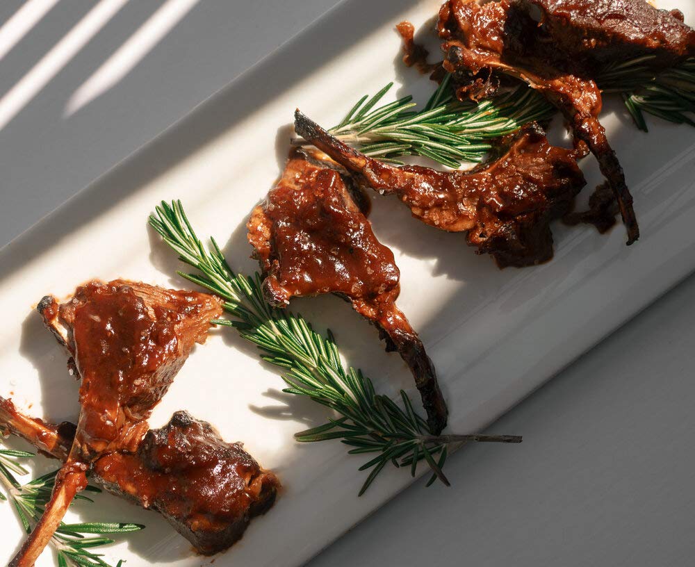 Premium New Zealand Lamb Frenched Rib Racks (7-8 Bones) - 2 Pack (10-12 oz Each) | Frozen Gourmet Meat for Grilling, Roasting & Special Occasions