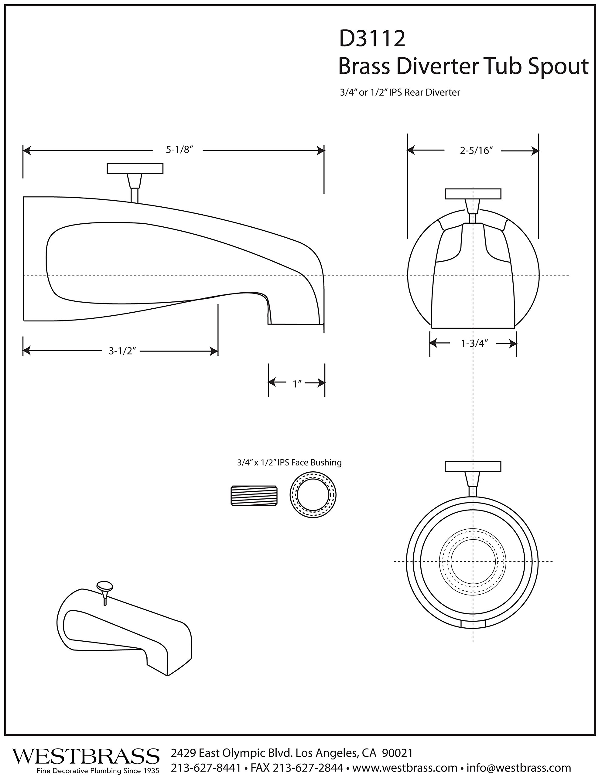 Westbrass D3112-07 5-1/2