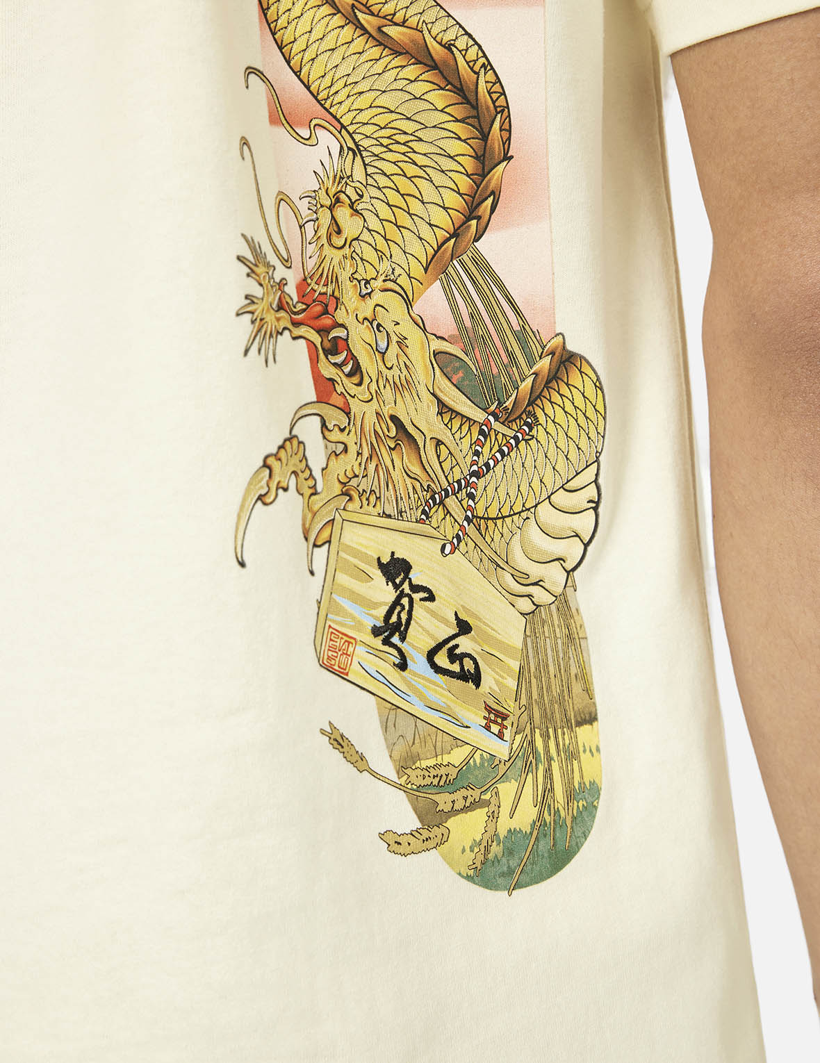 Soaring Snake Daicock Print Relaxed Fit T-Shirt - Red | Trendy Graphic Tee for Casual Wear & Street Style Outfits