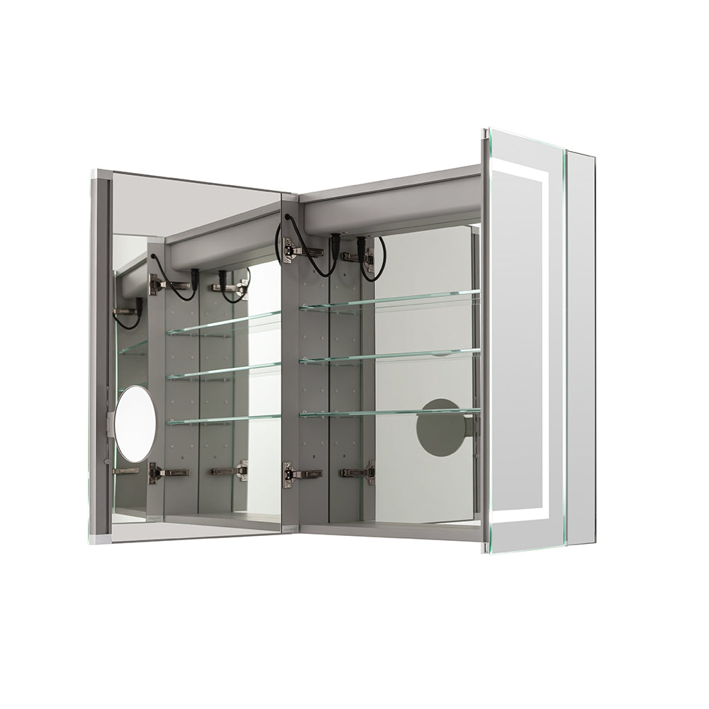 Aquadom Royale Basic Q 30x30 LED Lighted Bathroom Medicine Cabinet - Perfect for Modern Bathrooms & Vanities with Built-In Lighting