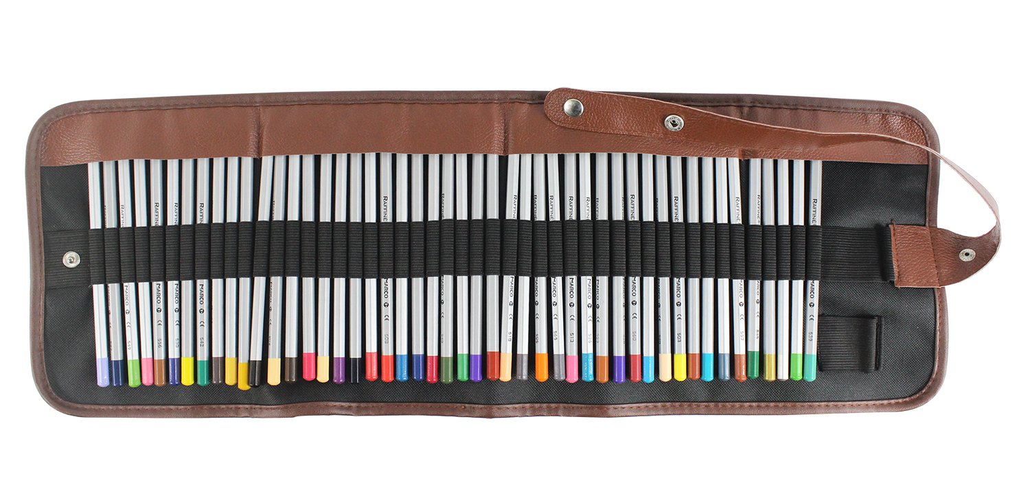 Gullor Retro 48-Slot Canvas Pencil Wrap Case - Roll-Up Sketching & Drawing Pouch Holder for Artists, Students - Perfect for Travel, School & Outdoor Sketching