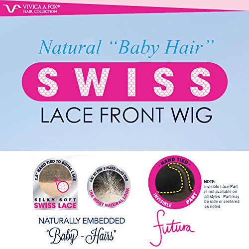 Vivica A. Fox Samaria Heat Resistant Swiss Lace Front Wig - Jet Black Human Hair Wig for Women | Perfect for Daily Wear, Cosplay & Special Occasions