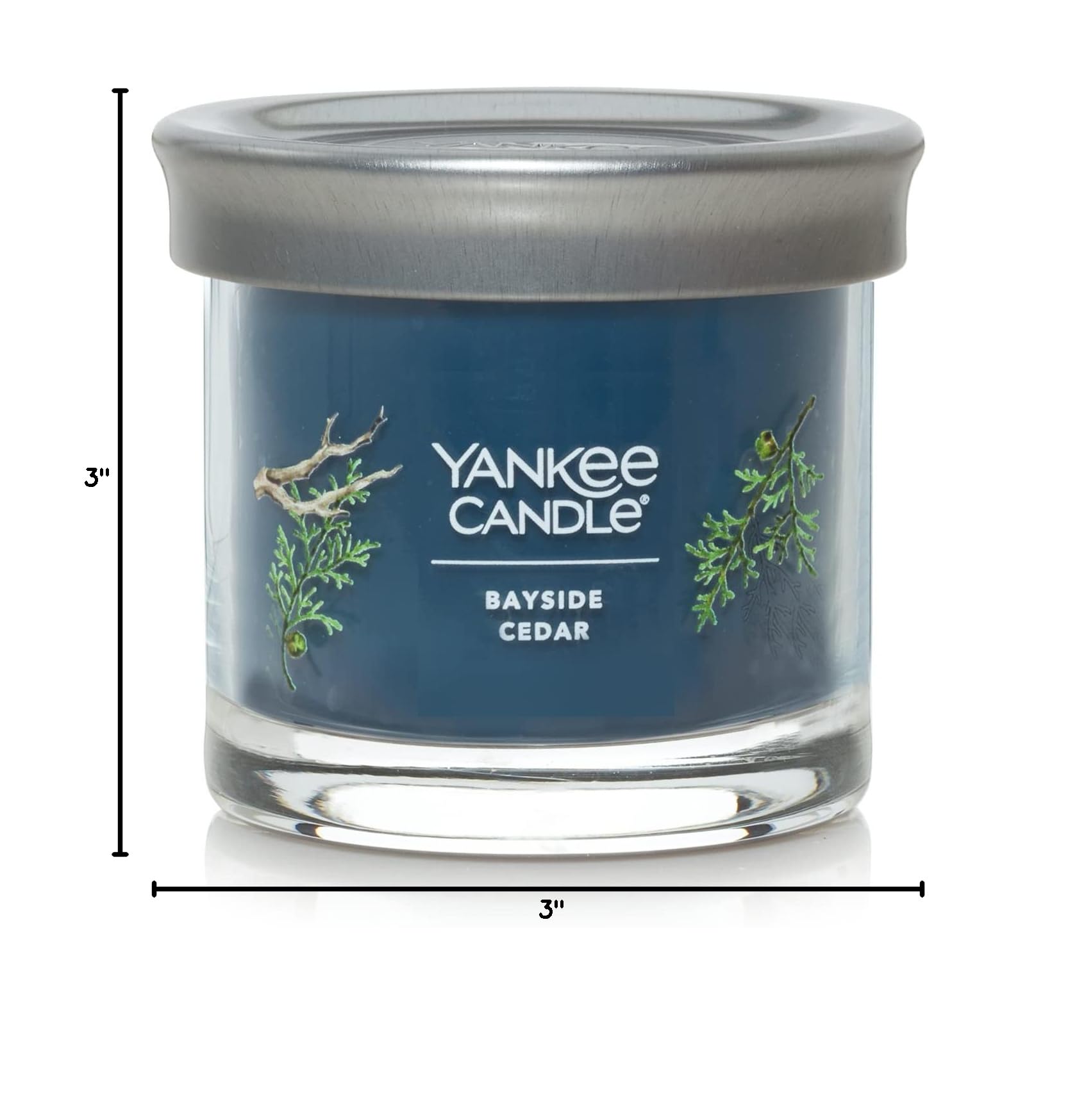 Yankee Candle Bayside Cedar Scented Candle - 4.3oz Small Tumbler with Single Wick, 20+ Hours Burn Time | Home Decor, Relaxation & Aromatherapy for Living Room, Bedroom or Office