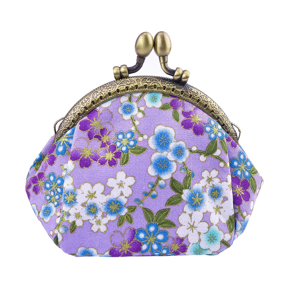 Vintage Floral Coin Purse for Women - Small Kiss Lock Clasp Wallet - Elegant Change Pouch for Girls | Perfect for Coins, Cash & Cards - Ideal for Everyday Use, Travel & Gift Giving