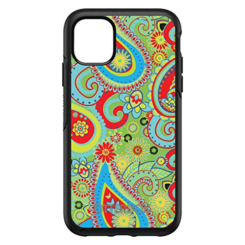 Green Red Blue Paisley On Black Case