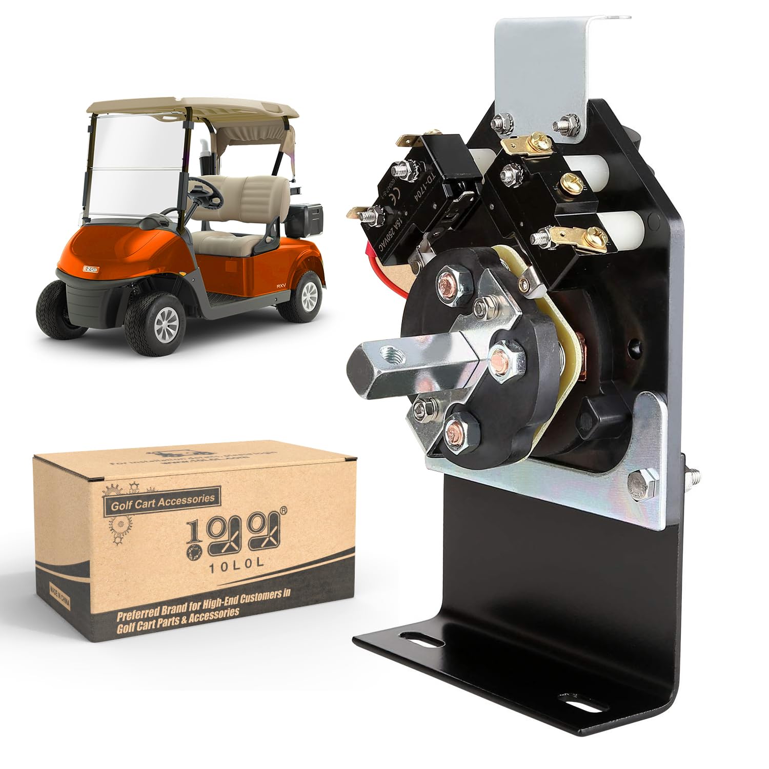 EZGO Marathon 36V Electric Golf Cart Forward & Reverse Switch Assembly 1989-1994.5 | Solid State Speed Control | OEM# 25396-G2 & 21744-G1 Replacement | Perfect for Golf Course Maintenance & Neighborhood Transportation