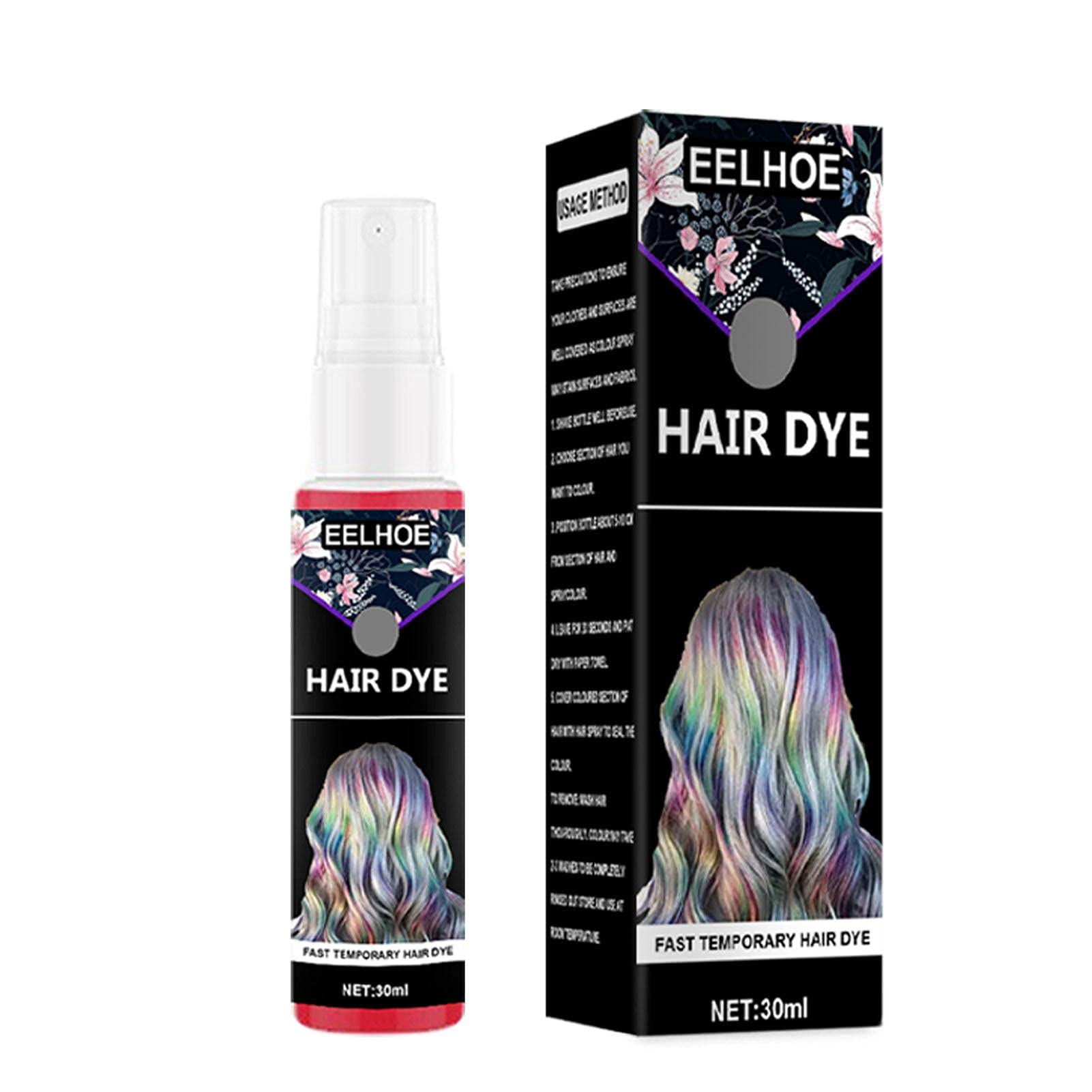 Temporary Hair Dye Spray - Quick & Instant Hair Color for Men & Women | 30ml Washable DIY Hair Color for Parties, Halloween & Cosplay