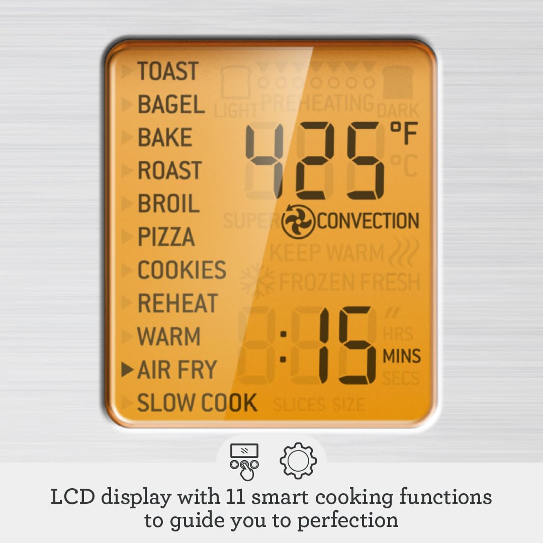 Breville Smart Oven Air Fryer BOV860BTR - Countertop Convection Oven with Air Fryer Function, Black Truffle | Perfect for Baking, Roasting, and Air Frying at Home