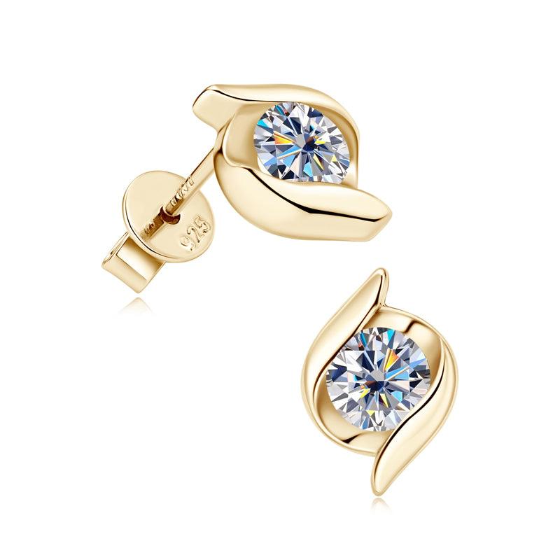 Grace Premium Moissanite Stud Earrings for Women - 1.5ct Round Cut 925 Sterling Silver Earrings - Perfect for Wedding, Anniversary & Everyday Wear