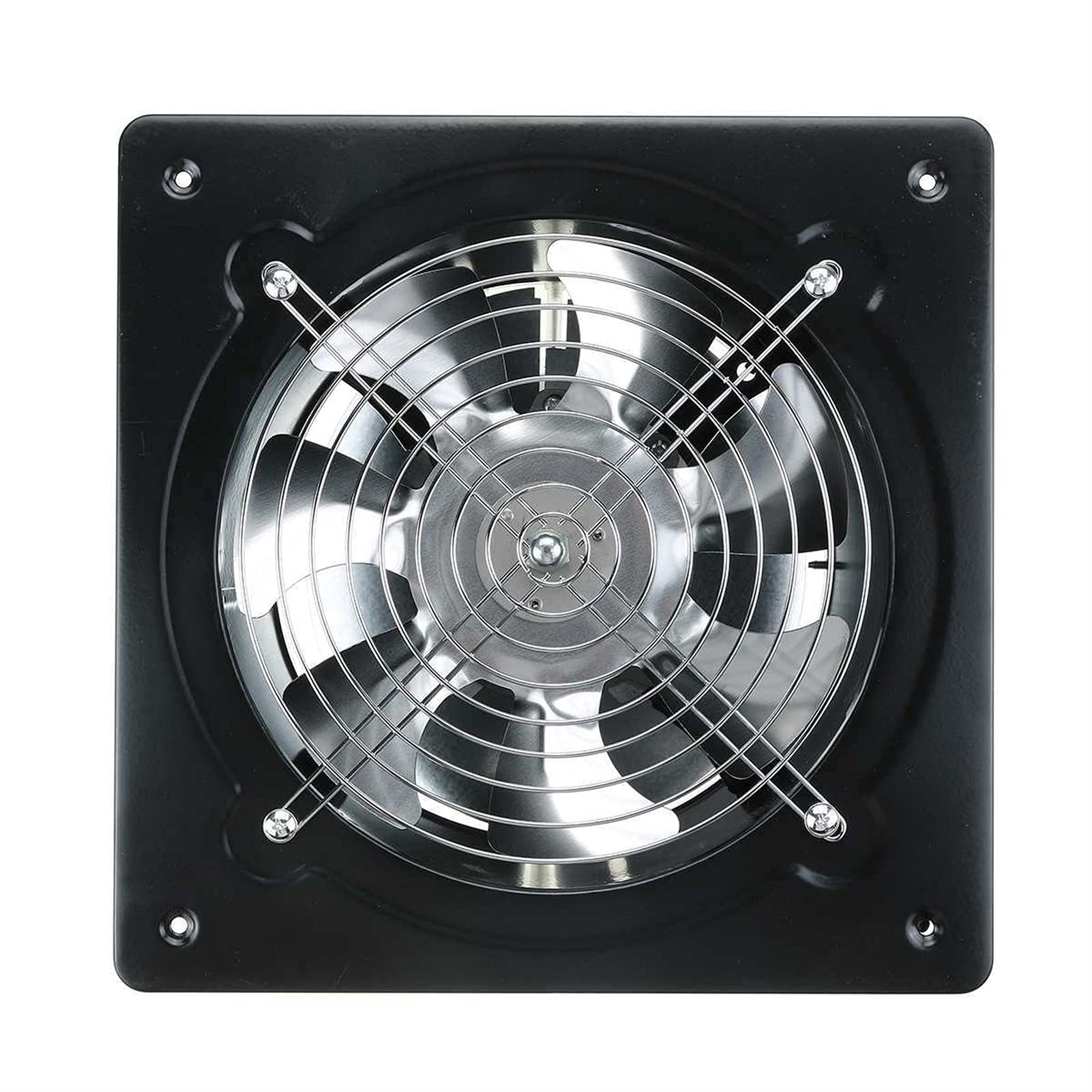 8 Inch High Speed Square Metal Exhaust Fan - Ventilation Extractor for Bathroom, Kitchen, Toilet - Wall Mount Air Vent Fan with US Plug (Ideal for Home, Office & Commercial Use)