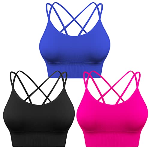 3 Pack-black+royal Blue+hot Pink