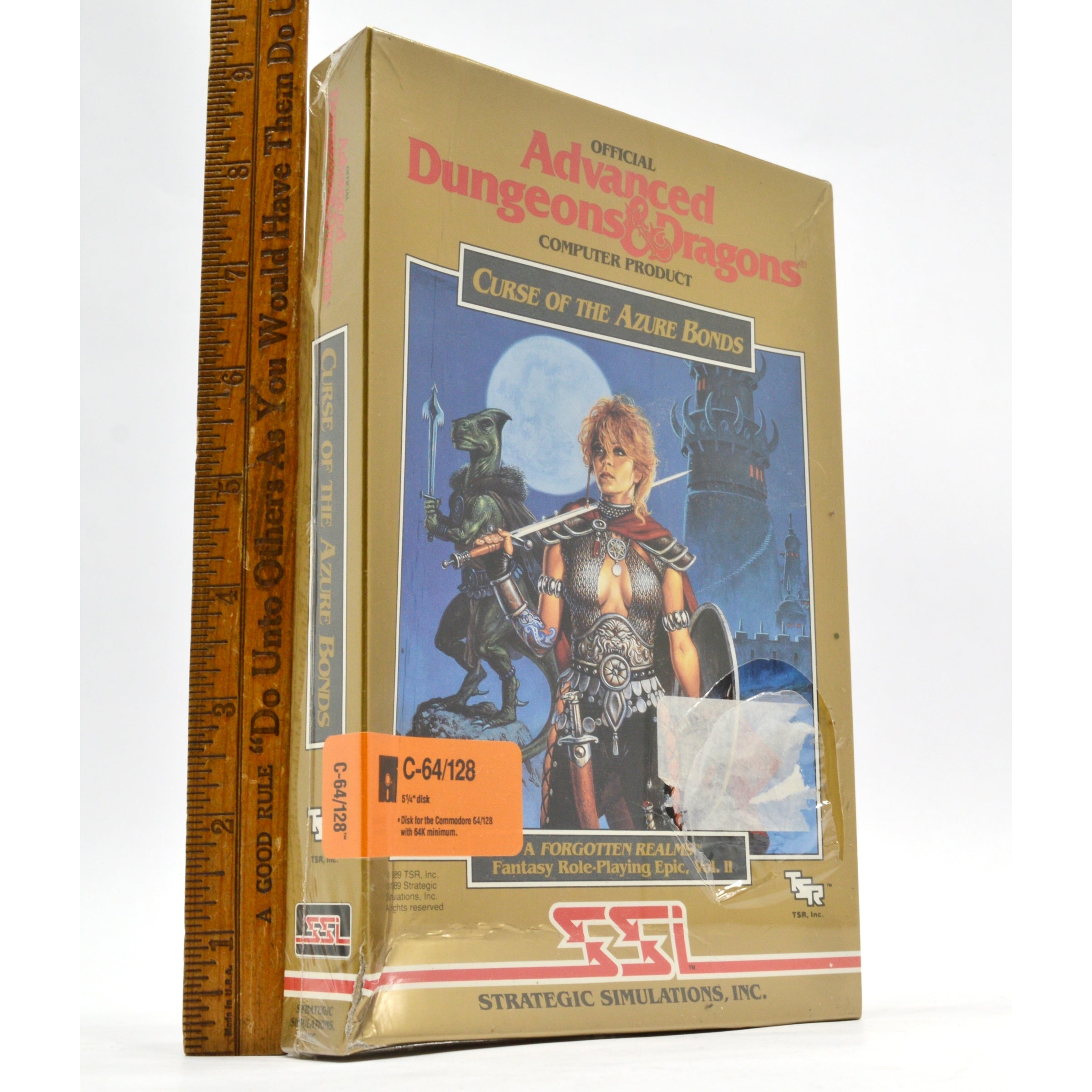 Commodore C64/128 D&D Game - Curse of the Azure Bonds - Brand New Sealed Rare Collector's Item for Retro Gaming Enthusiasts | Perfect for Vintage Computer Game Collections and D&D Fans