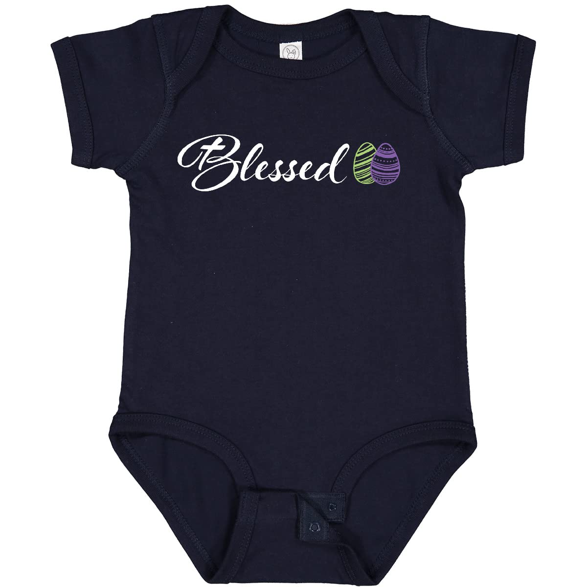 Easter Blessed with Green and Purple Eggs Baby Bodysuit - Cute Easter Outfit for Infants & Toddlers - Perfect for Easter Photos, Church, and Family Gatherings