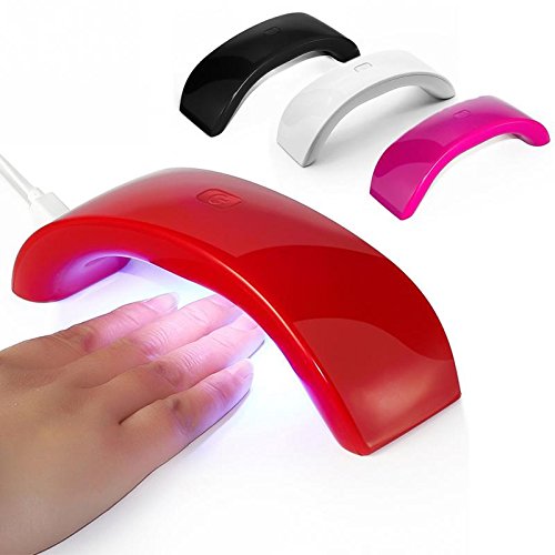 12W UV LED Nail Dryer Lamp - Fast Curing for Gel Polish, Black Phone-Shaped Design - Perfect for Home Manicures & Professional Nail Salons