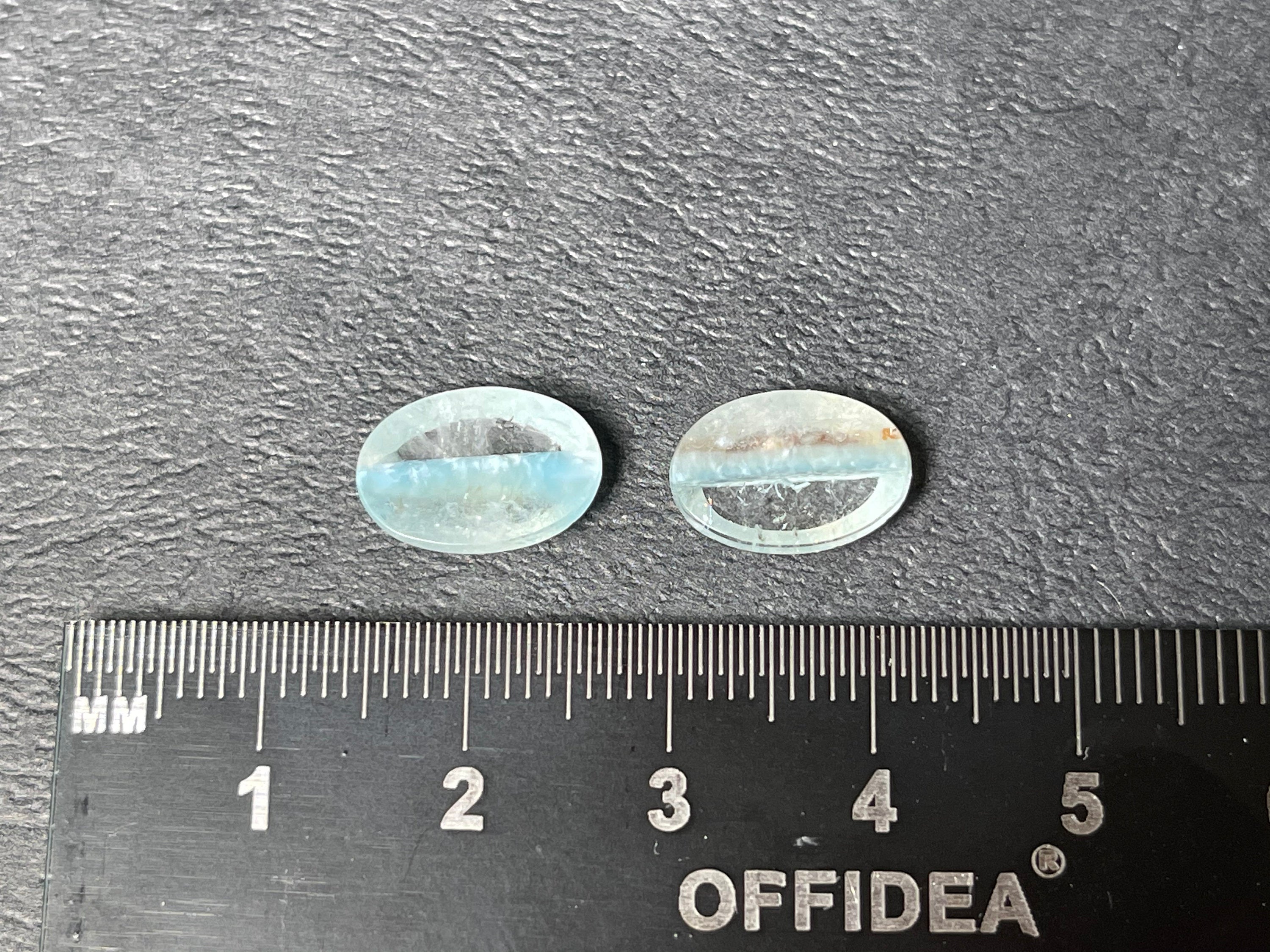 GILALITE Cabochons | Medusa Paraiba Quartz Striped Oval Gemstones for Jewelry Making (43802) - Perfect for Pendants, Earrings & DIY Craft Projects
