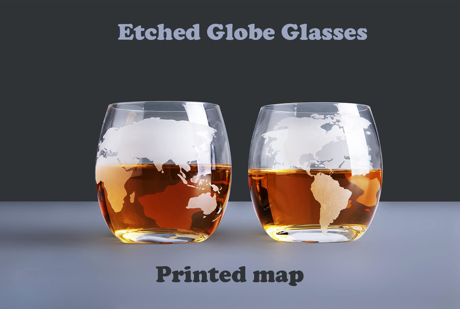 Premium Whiskey Decanter Set with 4 Crystal Globe Glasses - Elegant Barware for Bourbon, Scotch & Liquor - Perfect for Home Bars, Gifts & Entertaining