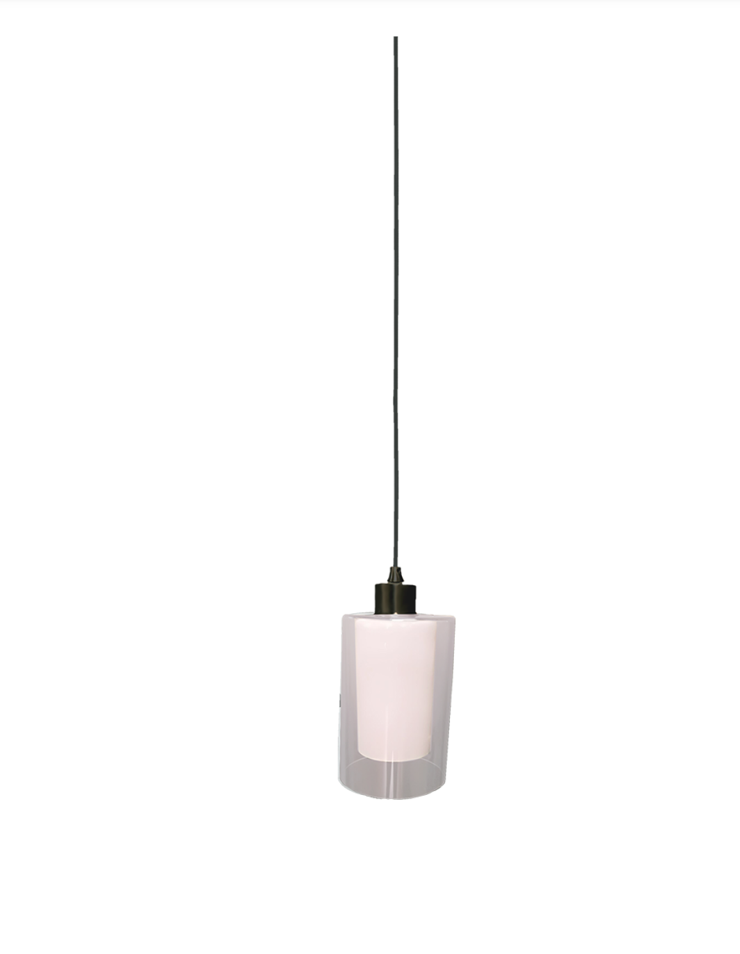 Landon One Light Matte Black Pendant - Modern Hanging Light Fixture for Kitchen Island, Dining Room & Bedroom Lighting