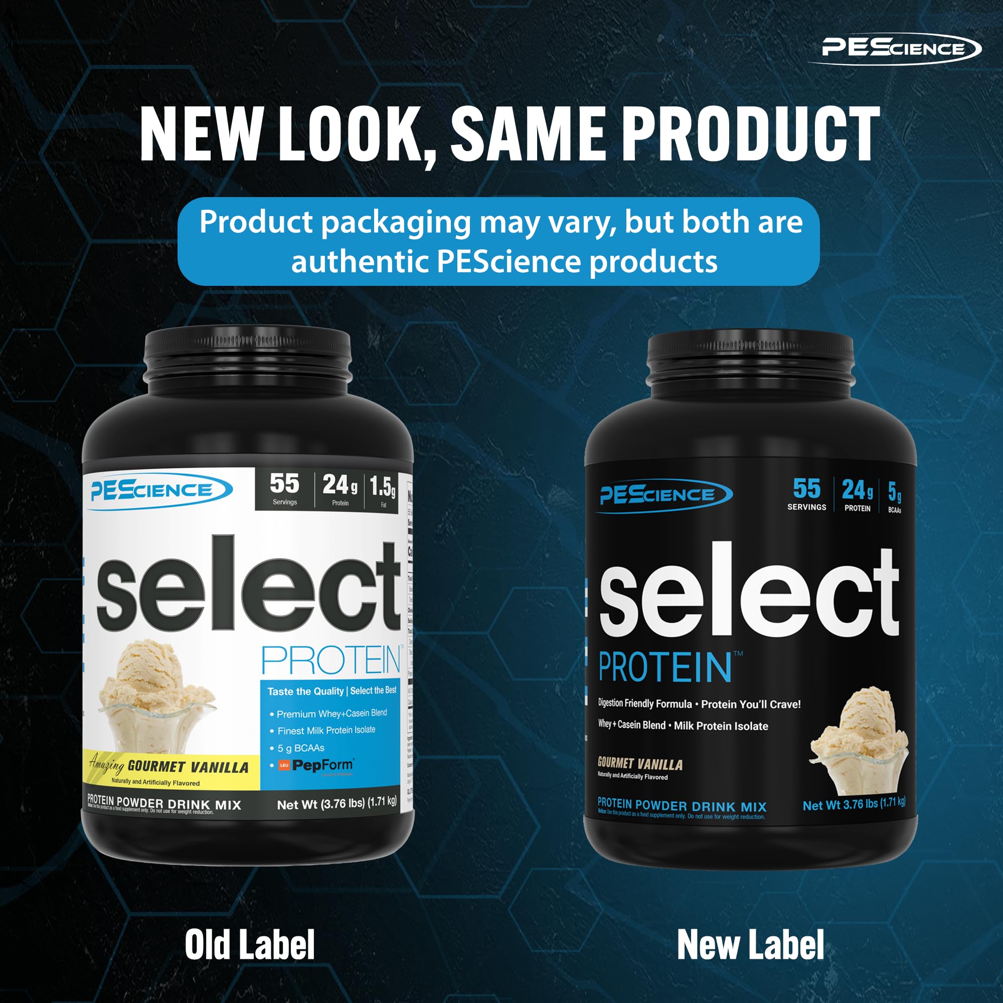 Select Protein Powder – Gourmet Vanilla, 55 Servings | Whey & Casein Blend for Muscle Growth & Recovery | Low Carb, Low Fat, Gluten-Free Protein Powder | Best Tasting Protein for Men & Women | Post-Workout, Meal Replacement & Weight Management