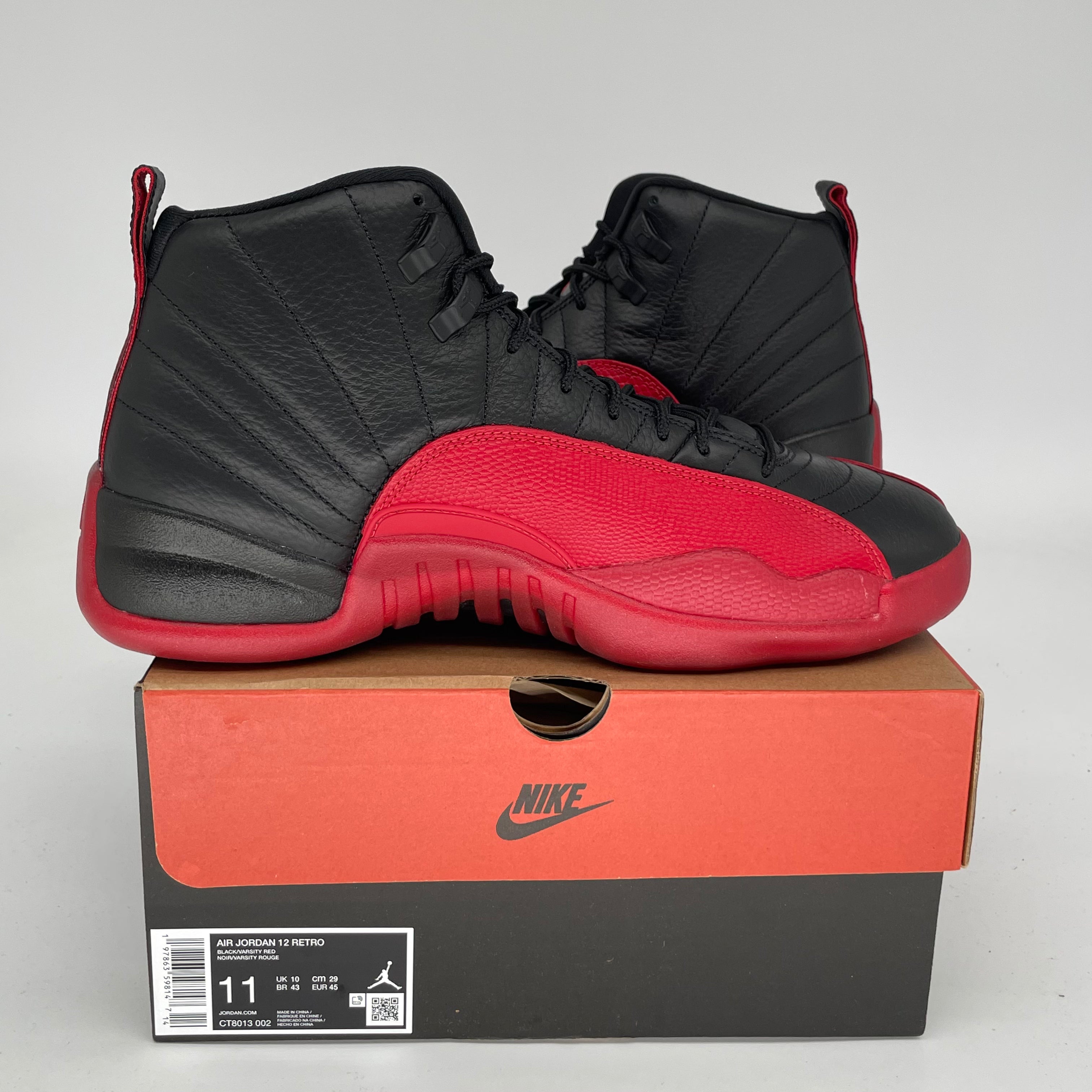 Original: AIR JORDAN 12 FLU GAME SIZE 11 CT8013 002   Optimized: Air Jordan 12 Retro 